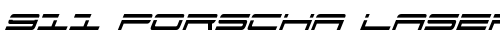 911 Porscha Laser Italic Laser font TrueType