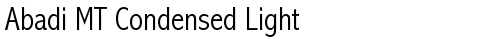 Abadi MT Condensed Light Regular truetype font