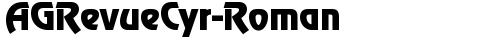 AGRevueCyr-Roman Medium truetype font