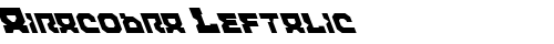 Airacobra Leftalic Italic free truetype font