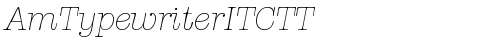 AmTypewriterITCTT Italic truetype font