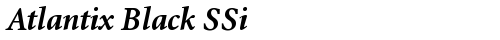 Atlantix Black SSi Bold Italic truetype font