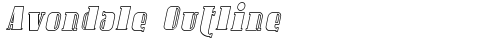 Avondale Outline Italic truetype font