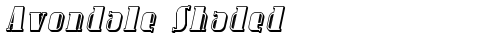 Avondale Shaded Italic truetype font