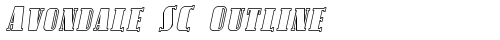 Avondale SC Outline Italic truetype font