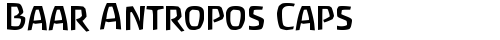 Baar Antropos Caps Regular truetype font