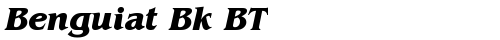 Benguiat Bk BT Bold Italic truetype font