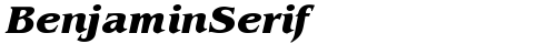 BenjaminSerif Bold Italic truetype font
