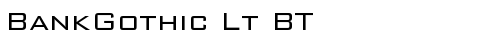 BankGothic Lt BT Light truetype font