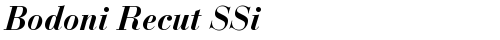 Bodoni Recut SSi Bold Italic truetype font