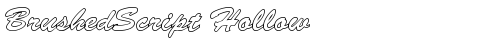 BrushedScript Hollow Regular free truetype font