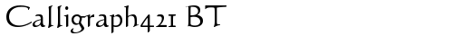Calligraph421 BT Roman truetype font