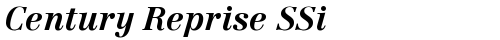 Century Reprise SSi Bold Italic truetype font