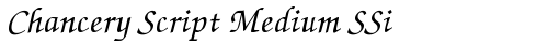 Chancery Script Medium SSi Medium truetype font