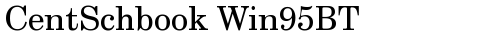 CentSchbook Win95BT Roman truetype font