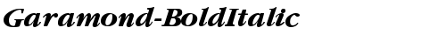 Garamond-BoldItalic Regular truetype font
