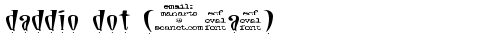 daddio dot (eval) Regular truetype font