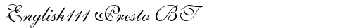 English111 Presto BT Regular truetype шрифт