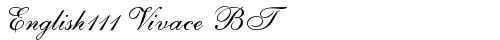 English111 Vivace BT Regular truetype шрифт