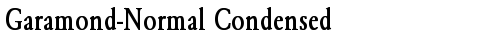 Garamond-Normal Condensed Bold truetype font