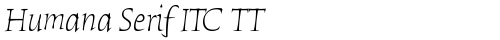 Humana Serif ITC TT Italic truetype font