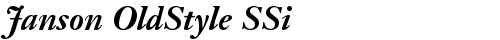 Janson OldStyle SSi Bold truetype font