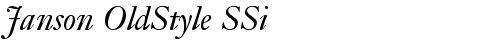 Janson OldStyle SSi Italic truetype font