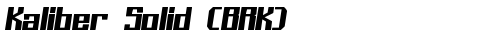 Kaliber Solid (BRK) Regular truetype font