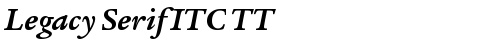 Legacy Serif ITC TT Bold Italic truetype font