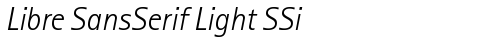 Libre SansSerif Light SSi Italic truetype font
