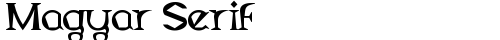 Magyar Serif Regular truetype font