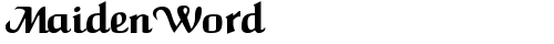 MaidenWord Regular truetype font