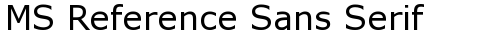 MS Reference Sans Serif Regular truetype font