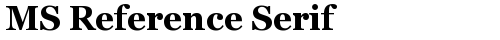 MS Reference Serif Bold truetype font