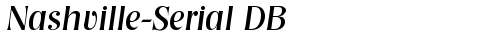 Nashville-Serial DB Italic truetype font