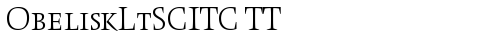 ObeliskLtSCITC TT Regular free truetype font