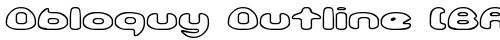Obloquy Outline (BRK) Regular truetype font