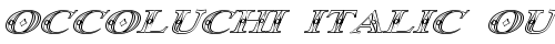 Occoluchi Italic Outline Regular truetype font
