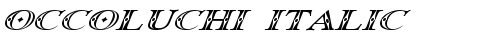 Occoluchi Italic Regular truetype font