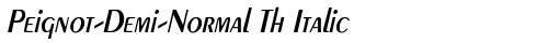 Peignot-Demi-Normal Th Italic Italic free truetype font