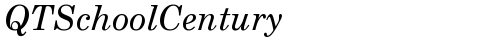 QTSchoolCentury Italic truetype font