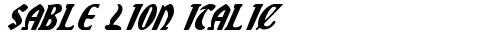 Sable Lion Italic Italic truetype font