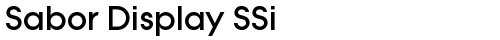 Sabor Display SSi Regular truetype font