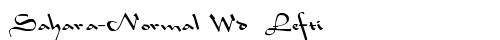 Sahara-Normal Wd Lefti Regular truetype font