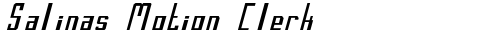 Salinas Motion Clerk Normal truetype font
