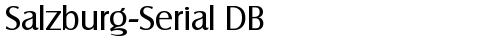 Salzburg-Serial DB Regular truetype font