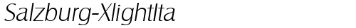 Salzburg-XlightIta Regular truetype font