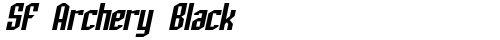 SF Archery Black Oblique truetype font