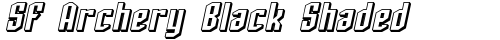 SF Archery Black Shaded Oblique truetype font