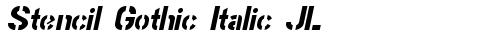 Stencil Gothic Italic JL Regular truetype font